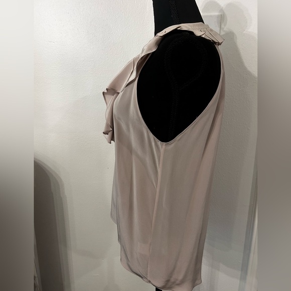 Geren Ford Pale Lavender Sleeveless Silk Ruffle Blouse‎ Small - Picture 6 of 17